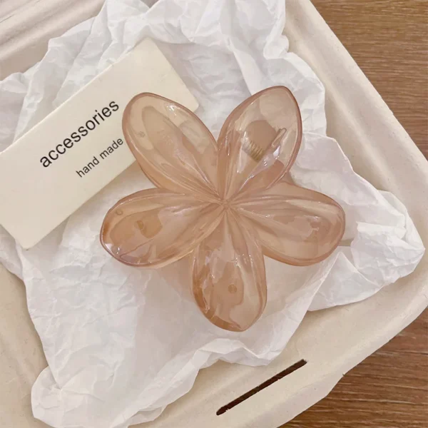 Korean Hawaiian Gradient Flower Hair Claw Clip For Women Girl Fashion Plastic Non Slip Hold Hairpin Barrette Hair Accessories - Image 8