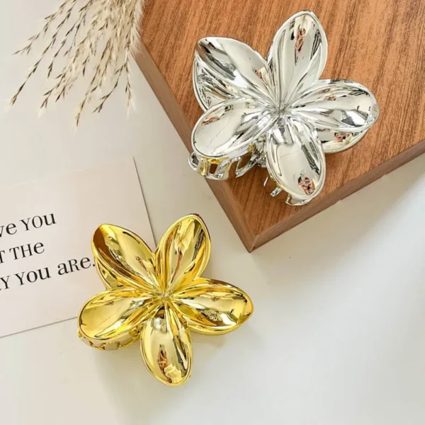 Korean Hawaiian Gradient Flower Hair Claw Clip For Women Girl Fashion Plastic Non Slip Hold Hairpin Barrette Hair Accessories - Image 6