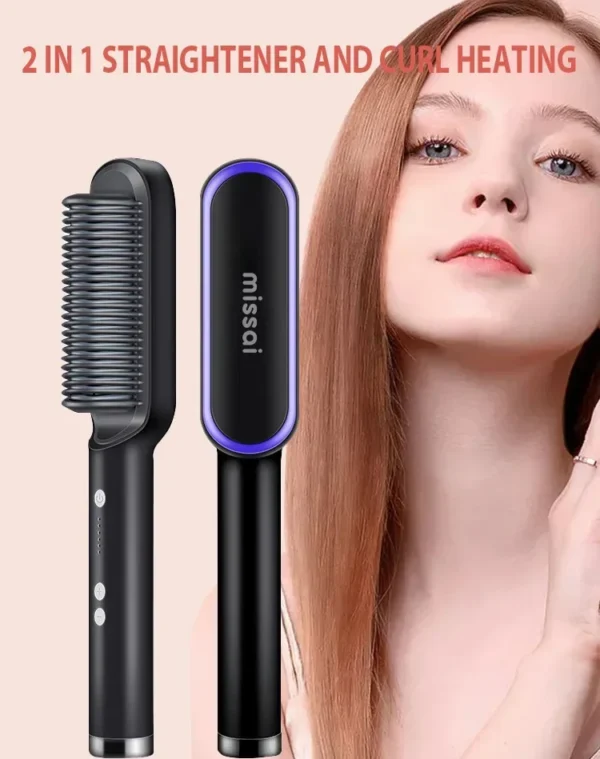 Hair Straightener Professional Quick Heated Electric Hot Comb Hair Straightener Personal Care Multifunctional Hairstyle Brush - Image 15