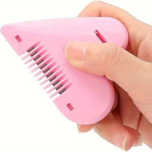 Pink Mini Hair Trimmer Love Heart Shape Hair Cutting Comb Body Bikini Hair Removal Pubic Brushes With Blades Trimming Tools