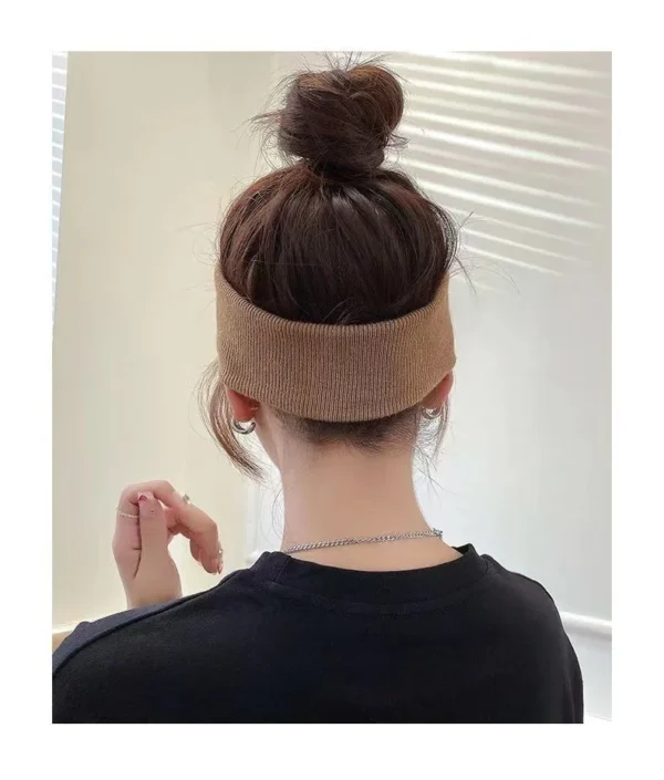 Autumn and winter high stretch knitted yoga headband face wash headband, hair tie outdoor warm headband - Image 21