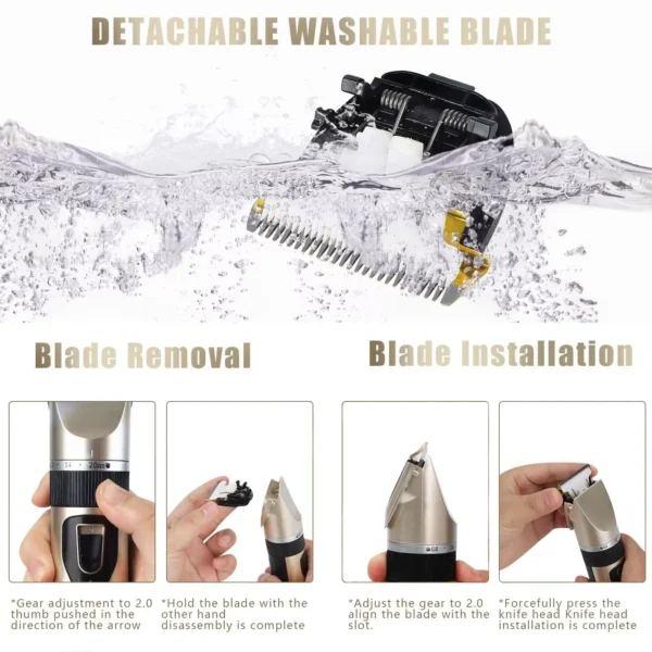 Home Electric Hair Clipper Set, Low Noise and Long Battery Life Hair Trimmer, USB Rechargeable Shaver and Hair Cutting Tool. - Image 25