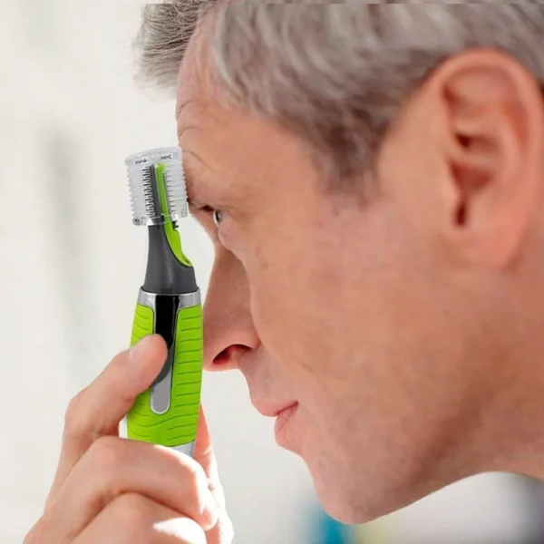 Male Nose Hair Trimmer 2in1 Facial Epilator - Rechargeable, Waterproof, Portable - Nose Hair, Ear Hair, Eyebrow Hair Chin Hair - Image 10