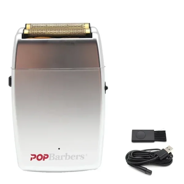 New 11000 RPM 7W Pop Barbers P620 Professional Electric Men's Beard Trimmer Double Foil Shaver Electric Shaver USB Hair Clipper - Image 21