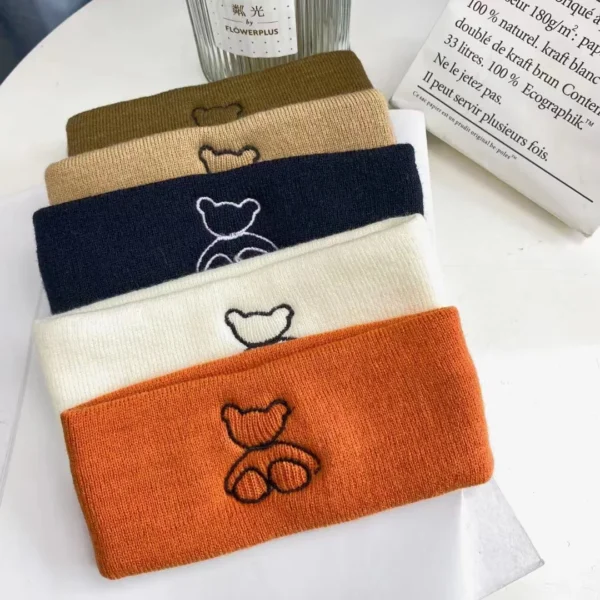 Autumn and winter high stretch knitted yoga headband face wash headband, hair tie outdoor warm headband - Image 20