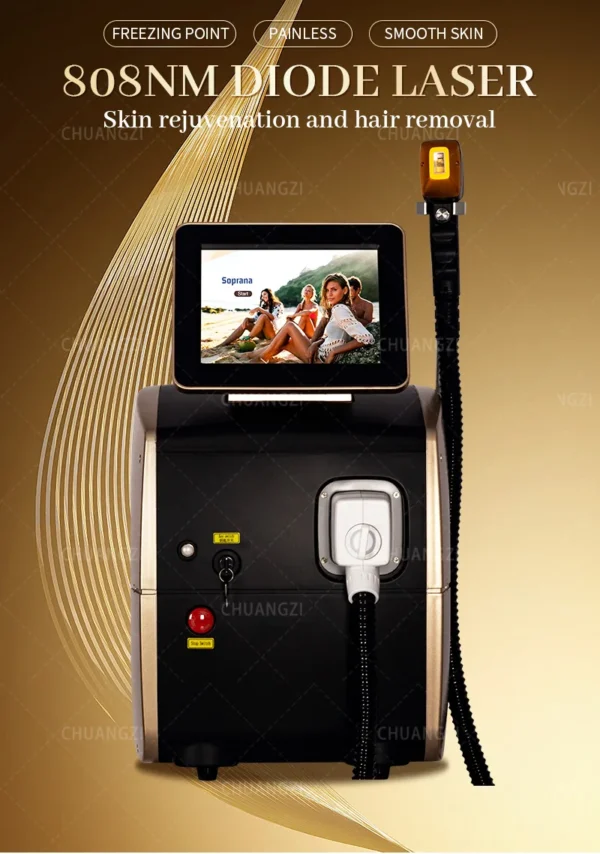 3000W Face 808nm Diode Laser Hair Removal Machine Alexandrit Permanent Painless Physical Underarm Body Care Depilation Equipment - Image 9