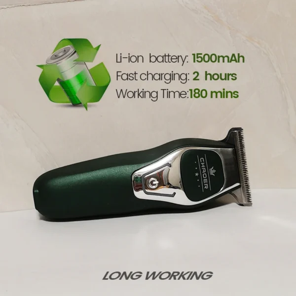 Powerful Professional Hair Trimmer Men 0 MM T Blade Electric Clipper Rechargeable Barber Haircut Machine Beard Trimmer Shaver - Image 4