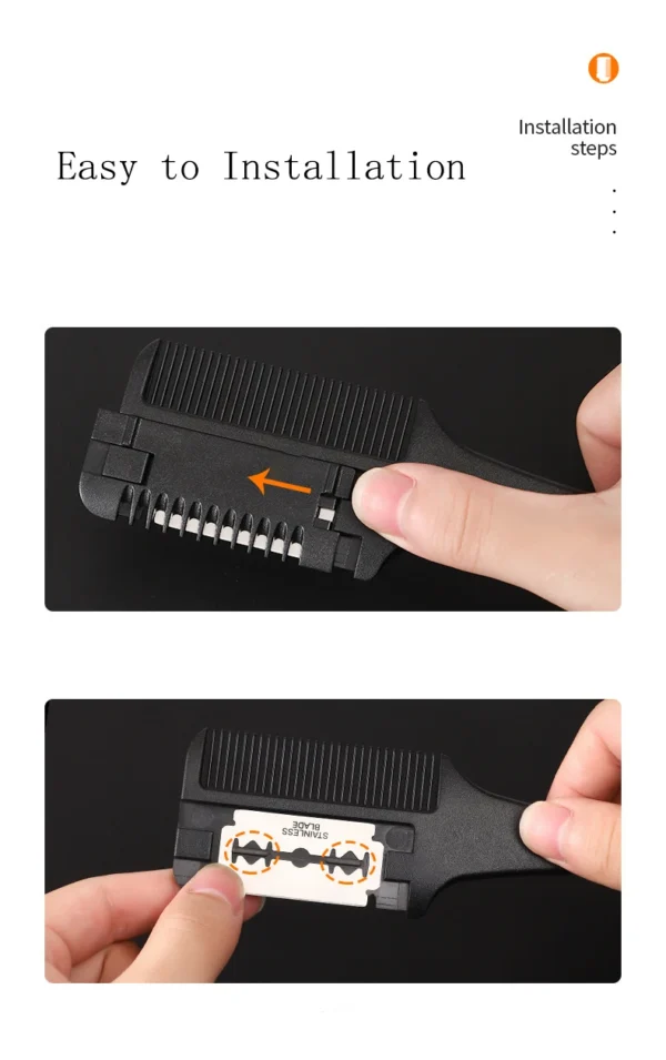1pc Hair Cutting Comb Hair Brushes with Razor Blades Hair Trimmer Cutting Thinning Tools Barbershop Hair Salon Styling Tool Comb - Image 28