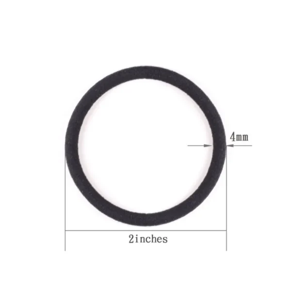 10/30/50pcs 4MM Black Ponytail Holder Elastic Hair Bands Scrunchies For Women Men Girl Lady Hairband Leagues Headband Accessory - Image 2