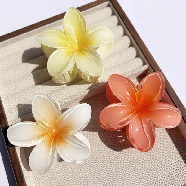 1/2/3 Pcs Hawaiian Gradient Flower Hair Claw Clip Women Fashion Large Hair Clip Girls Hairpin Barrettes Bohemia Hair Accessories - Image 12