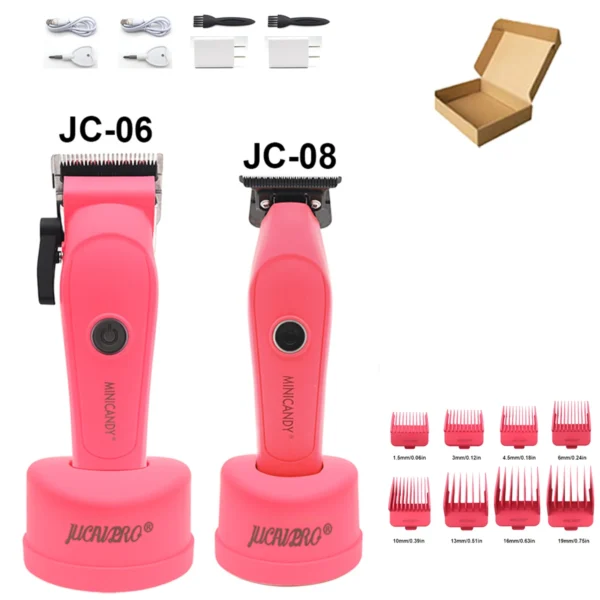 JUCAI MINICANDY JC-08 Professional Men's Hair Clipper DLC Blade Brushless Motor with Base Charger Hair Trimmer Finishing Machine - Image 19