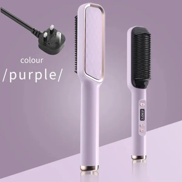Hair Straightener Brush Heating Hot Comb Straightener Electric Hair Straightening Curly Multifunctional Iron Brush Comb Curler - Image 20
