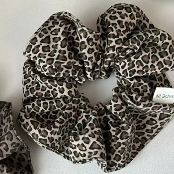 2024 Korea Fashion Stripe Hair Rubber Bands Girls Blue Scrunchie Elastic Big Hair Tie Solid Color Silk Hair Bands accessoires - Image 11