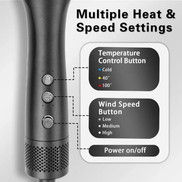 TINSOL New 3-in-1 hot air comb hair straightener curling iron constant temperature hair care lasting styling air anion comb - Image 4