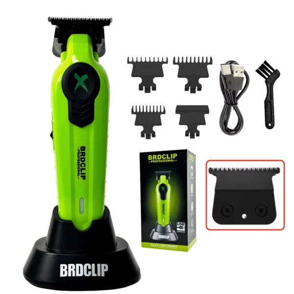 New 2025 BRDCLIP FA1T Green Professional Hair Trimmer Barber Carving Gradient Finish Machine Electric Clipper with Charger Stand - Image 14
