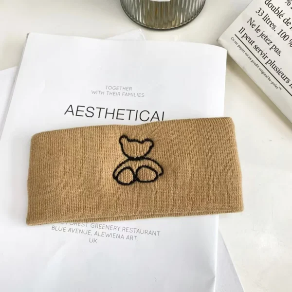 Autumn and winter high stretch knitted yoga headband face wash headband, hair tie outdoor warm headband - Image 14