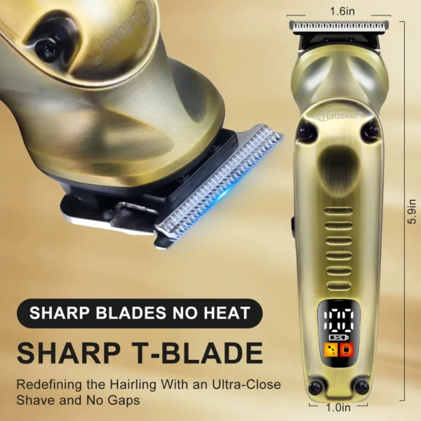 Hatteker Men's Multi-Function 8-in-1 Electric Hair Trimmer Nose Hair Razor Carving IPX6 Waterproof Grooming Kit - Image 5