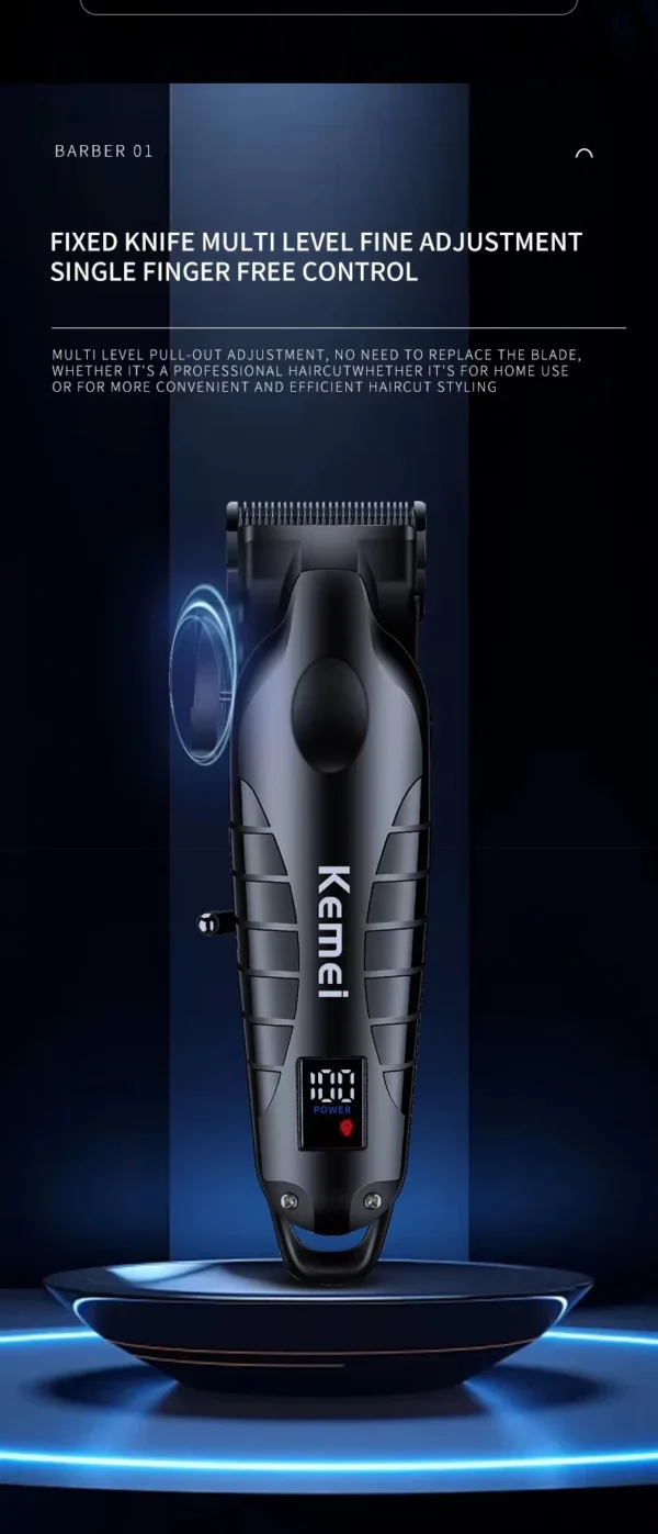 Kemei Hair Clipper Kit for Men, Electric Shaver, Hair Trimmer, Professional Cutting Machine, KM-2290, KM-2293, KM-1102 - Image 16